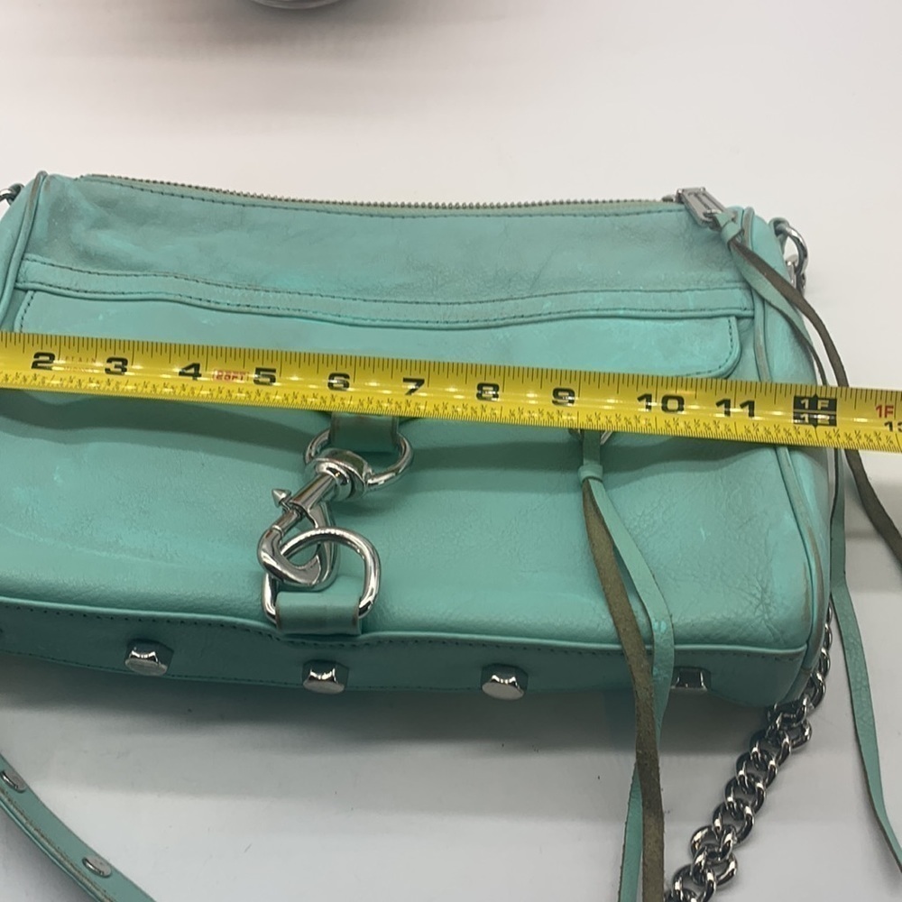 Rebecca Minkoff Distressed Teal crossbody bag. MCB1640D - Picture 11 of 12